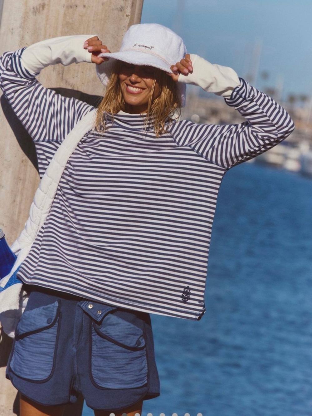 Free People Movement Restoration Yarn Dye Striped Layer